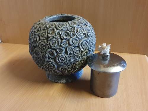 Stoneware Lidded Jar
