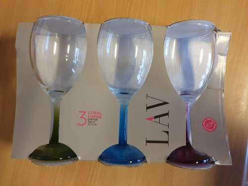 Set of 3 Stem Glasses - LAV Coral Empire