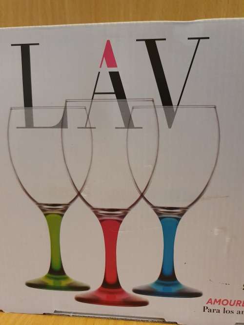 Set of 3 Stem Glasses - LAV Coral Empire