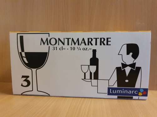 Set of 3 Luminarc Montmartre Stem Glasses