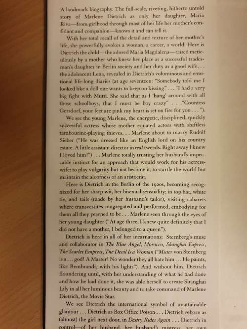 Marlene Dietrich by her Daughter : Maria Riva (Hardcover)