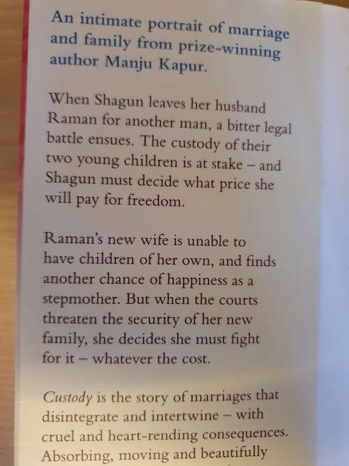 Custody : Manju Kapur (Paperback)