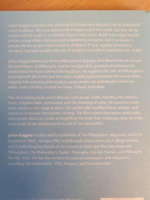 Making Sense - Philosophy behind the Headlines: Julian Baggini (Paperback)