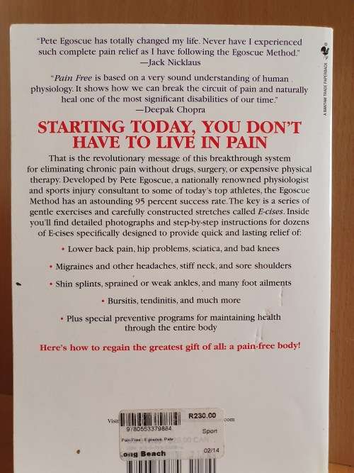 Pain Free - A Revolutionary Method for Stopping Chronic Pain: Pete Egoscue (Paperback)