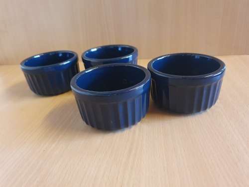 Set of 4 Blue Ramekin Bowls