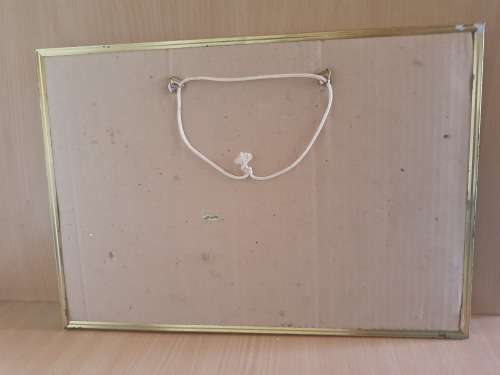 Vintage Mirror - Dogs Playing Pool - 37cm x 26cm