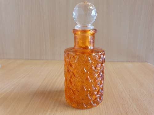 Set of 3 Small Glass Bottles - height 10cm. width 5cm