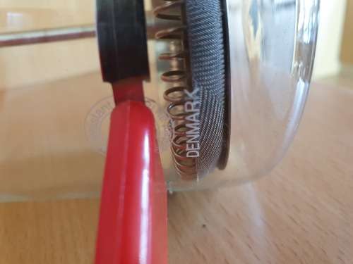 Bodum Coffee Press (Red) with Cork Coaster -  Made in Switzerland