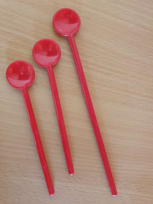 Bodum Set of 3 Spoons (Red) Made in Switzerland