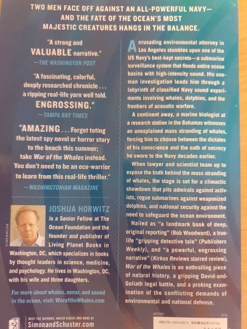 War of the Whales - A True Story : Joshua Horwitz (Paperback)