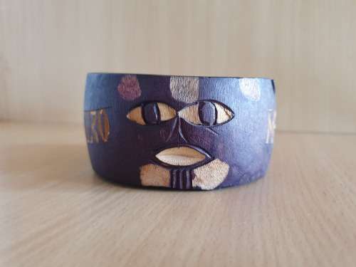 Round Wooden Ashtray - Maputo - width 11cm. height 5cm
