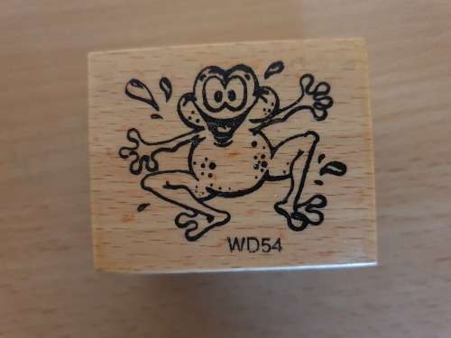 Rubber Stamp - Happy Frog - 5cm x 4cm