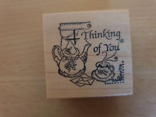 Rubber Stamp - Thinking of You - 5cm x 5cm