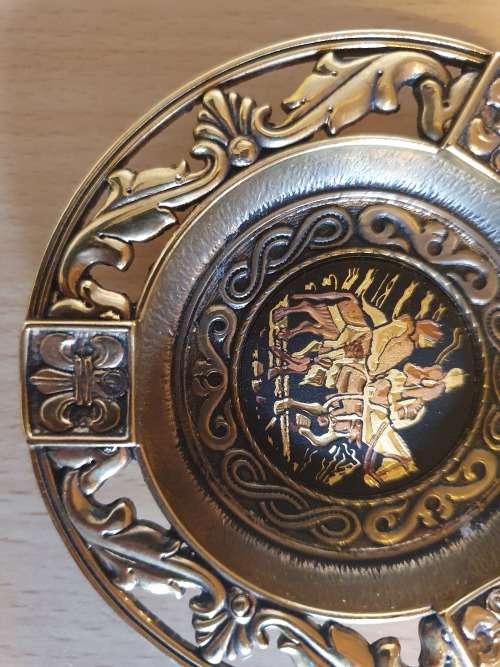 Round Don Quixote Ashtray - width 9cm