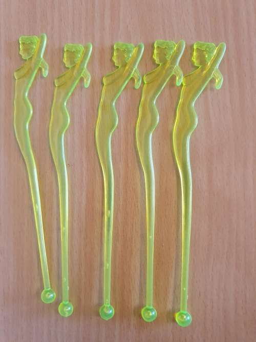 Lot of 38 Plastic Drink Stirrers