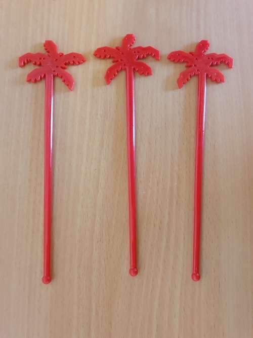 Lot of 38 Plastic Drink Stirrers