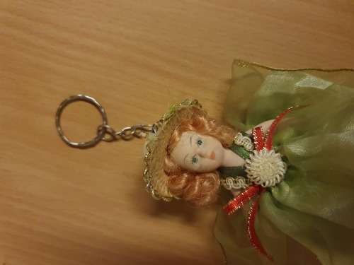 Miniature Doll Keyring/Keychain (height 9cm. width 5cm)