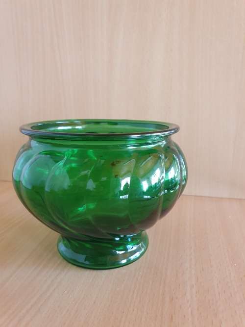 Green Glass Posy Vase