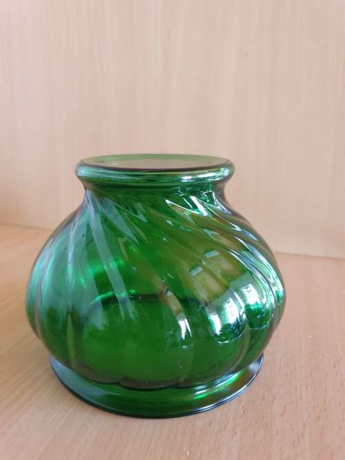 Green Glass Posy Vase