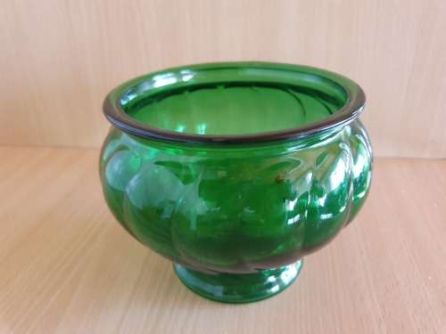 Green Glass Posy Vase