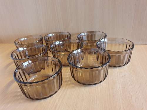 Small Round Arcopol Ramekins - width 9cm. height 4cm