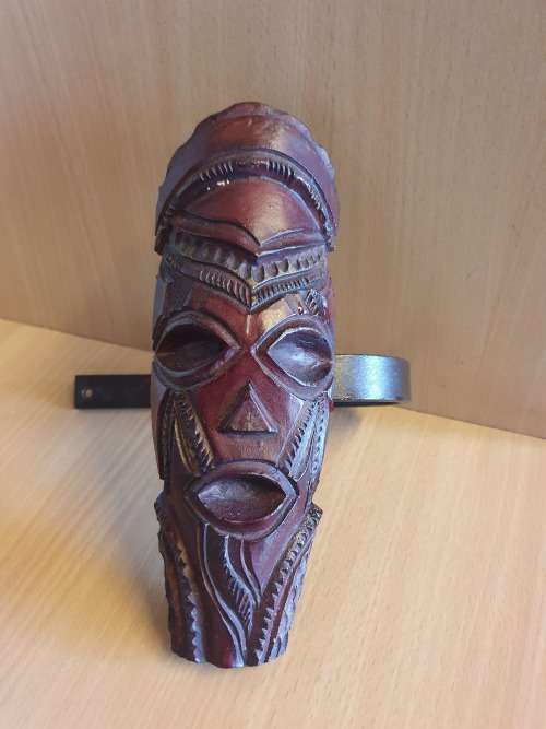 Set of 2 Carved Wooden Mask Curtain Tie Back -