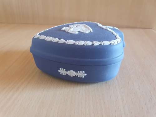 Blue Wedgwood Heart Shaped Trinket Dish (England)