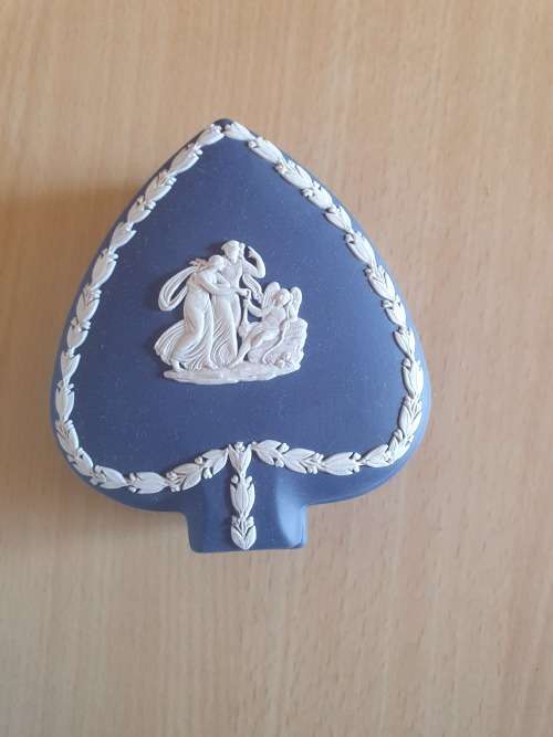 Blue Wedgwood Heart Shaped Trinket Dish (England)
