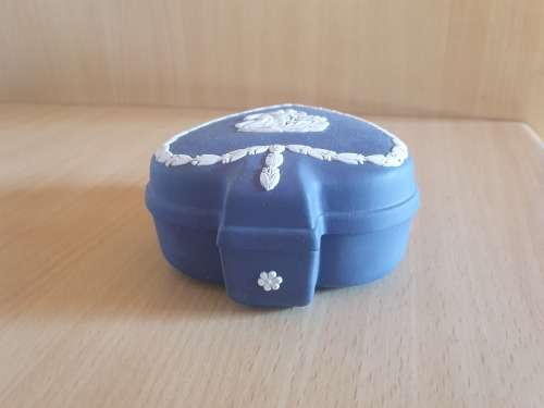 Blue Wedgwood Heart Shaped Trinket Dish (England)
