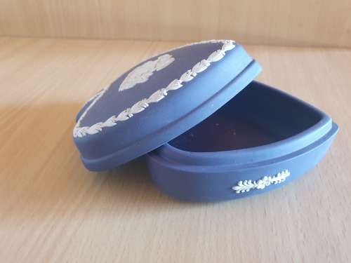 Blue Wedgwood Heart Shaped Trinket Dish (England)