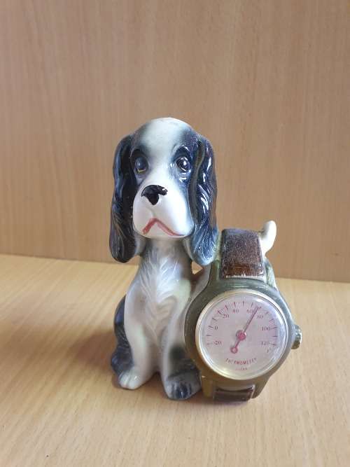 Dog Figurine with Thermometer (Japan)