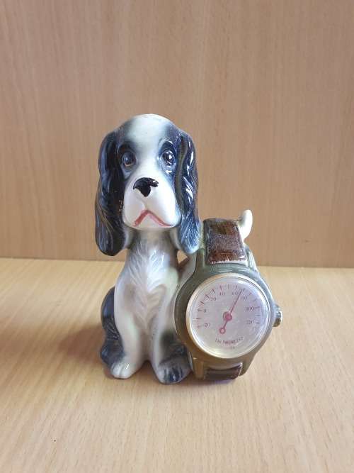 Dog Figurine with Thermometer (Japan)