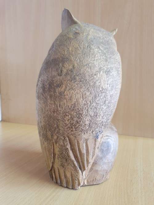 Wooden Owl Figurine