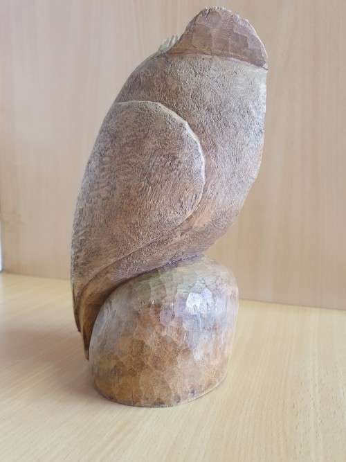 Wooden Owl Figurine