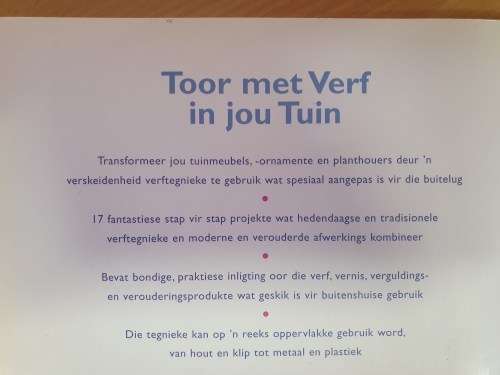 Toor met Verf in jour Tuin : Susan Cohen