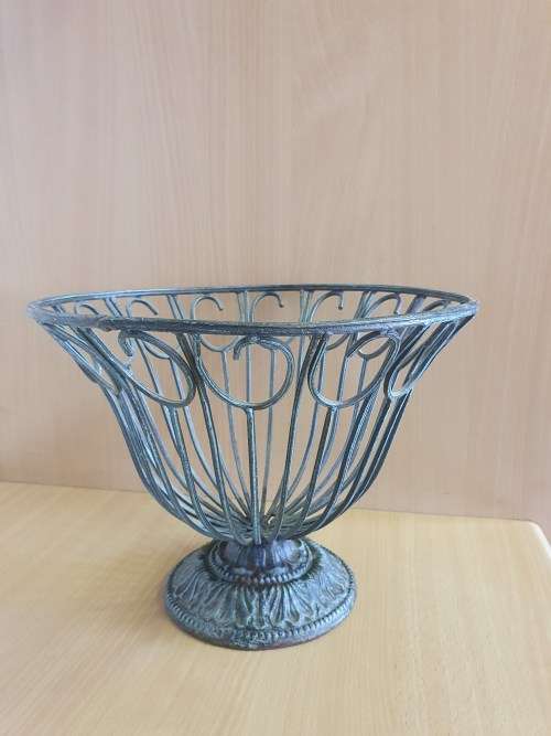 Metal Fruit Bowl - width 28cm. height 22cm
