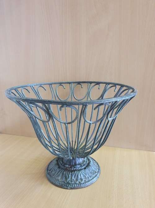 Metal Fruit Bowl - width 28cm. height 22cm