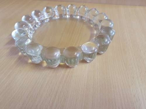 Vintage Mid-Century Round Boopie Bubble Ball Glass Ashtray - width 20cm