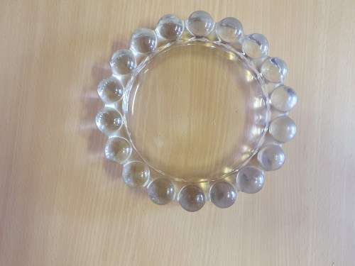Vintage Mid-Century Round Boopie Bubble Ball Glass Ashtray - width 20cm