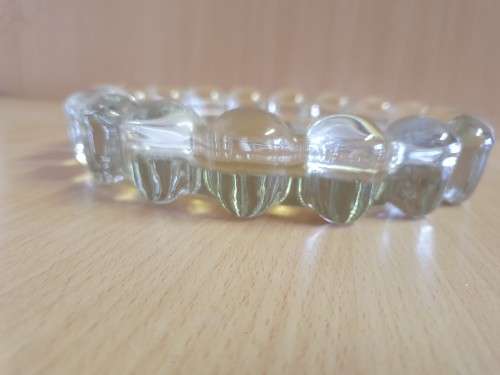 Vintage Mid-Century Round Boopie Bubble Ball Glass Ashtray - width 20cm