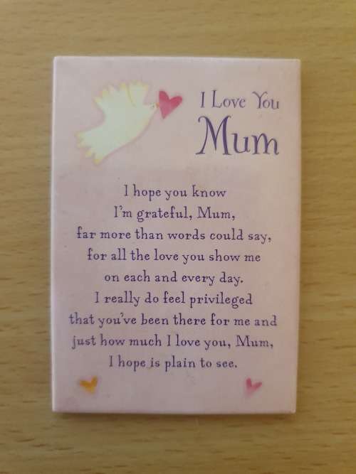 I Love You Mum Fridge Magnet (8cm x 5cm)