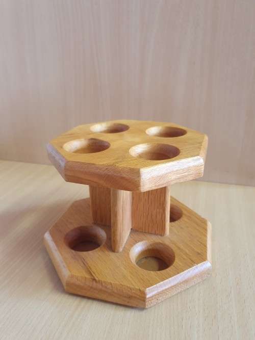 Round Wooden Smoking Pipe Stand/Holder