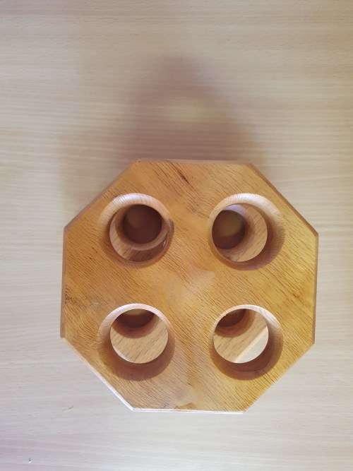 Round Wooden Smoking Pipe Stand/Holder