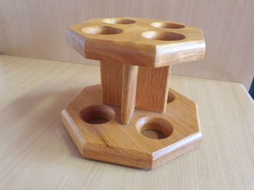 Round Wooden Smoking Pipe Stand/Holder