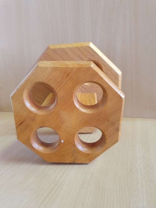 Round Wooden Smoking Pipe Stand/Holder