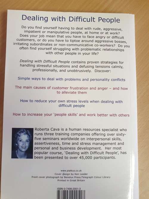 Dealing with Difficult People: Roberta Cava (Paperback)