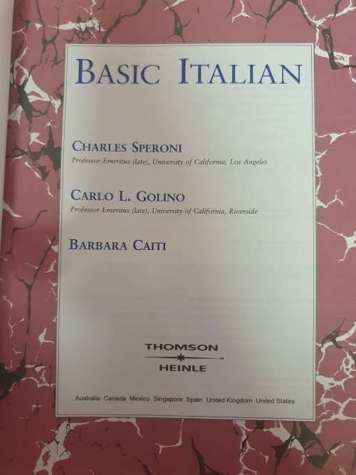 Basic Italian (Seventh Edition) Charles Speroni, Carlo L. Golino, Barbara Caili (Hardcover)