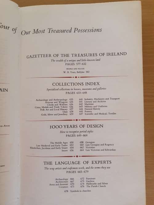 Treasures of Britain - A Traveller`s Guide to the Riches of Britain and Ireland (Hardcover)