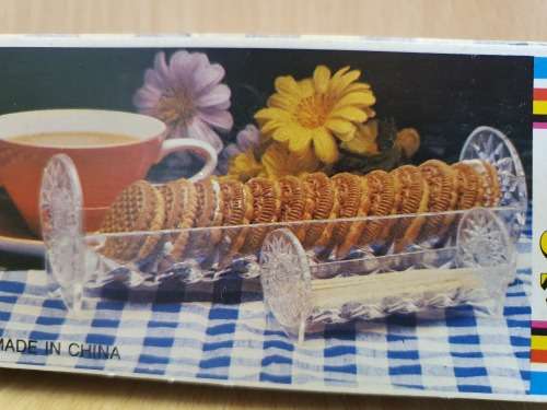 Vintage 2 Piece acrylic cookie tray and toothpick holder