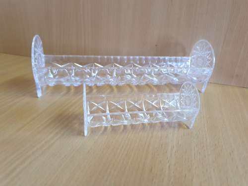 Vintage 2 Piece acrylic cookie tray and toothpick holder